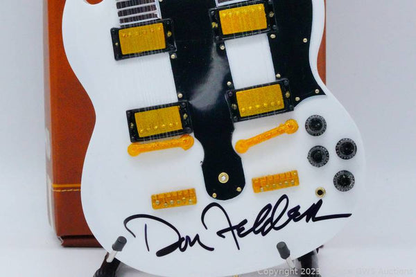 Don Felder The Eagles JSA Autographed Signed Mini Guitar by AXE HEAVEN® - 1:4 Scale Collectible Memorabilia