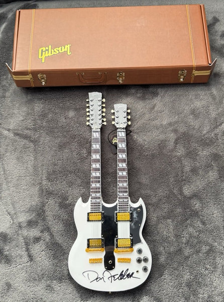 Don Felder The Eagles JSA Autographed Signed Mini Guitar by AXE HEAVEN® - 1:4 Scale Collectible Memorabilia