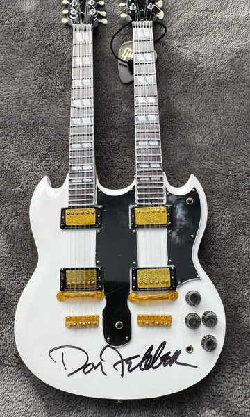 Don Felder The Eagles JSA Autographed Signed Mini Guitar by AXE HEAVEN® - 1:4 Scale Collectible Memorabilia