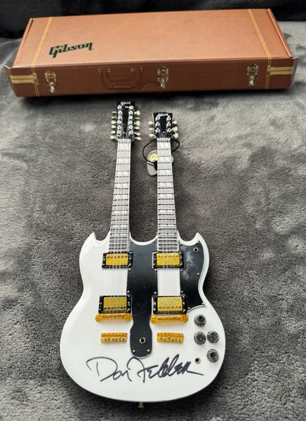 Don Felder The Eagles JSA Autographed Signed Mini Guitar by AXE HEAVEN® - 1:4 Scale Collectible Memorabilia