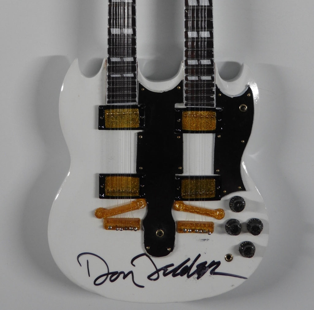 Don Felder The Eagles JSA Autographed Signed Mini Guitar by AXE HEAVEN® - 1:4 Scale Collectible Memorabilia