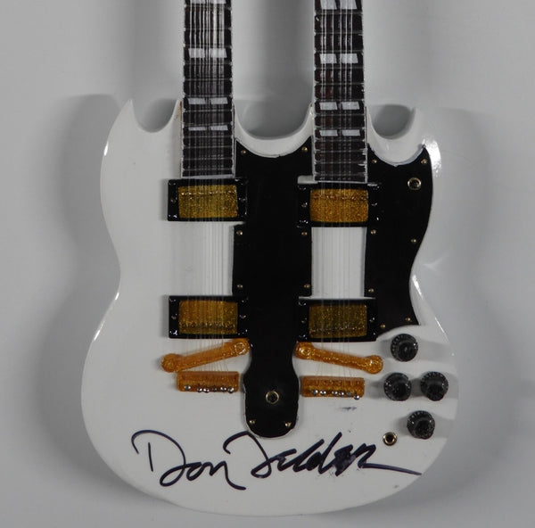 Don Felder The Eagles JSA Autographed Signed Mini Guitar by AXE HEAVEN® - 1:4 Scale Collectible Memorabilia