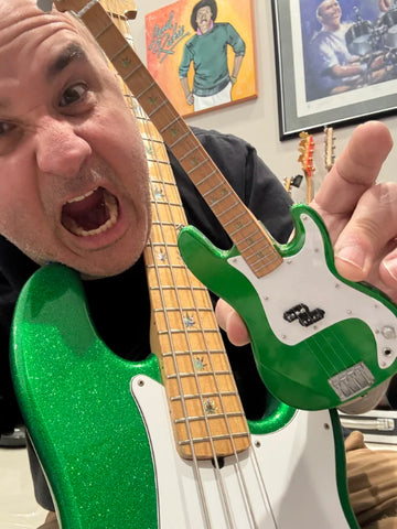 Ian Grushka Fender™ "Jib Jello" Mini Bass - SILVER Autograph - LIMITED 1 of 10