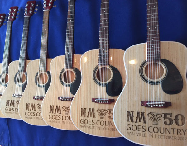CUSTOM Laser Engraved Dreadnought Acoustic Mini Guitars - LOT OF 36 UNITS - ENGRAVE YOUR LOGO