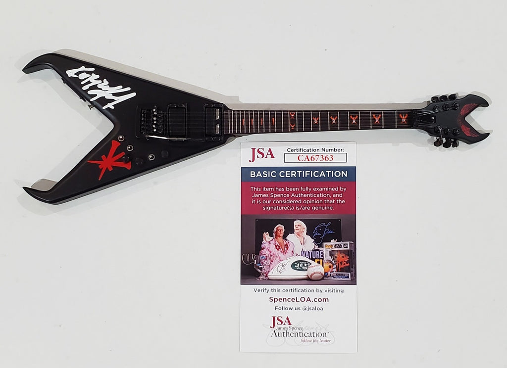 Kerry King Signed Slayer Mini Signature Model Guitar w/ JSA Cert Music Autograph