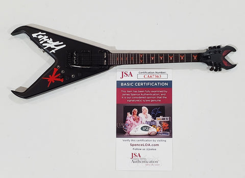 Kerry King Signed Slayer Mini Signature Model Guitar w/ JSA Cert Music Autograph