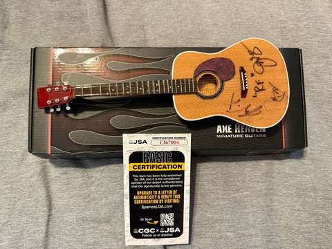 Rascal Flatts Signed and Inscribed RF AXE HEAVEN® Dreadnought Acoustic Mini Guitar JSA COA