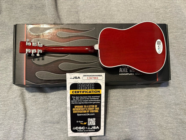 Rascal Flatts Signed and Inscribed RF AXE HEAVEN® Dreadnought Acoustic Mini Guitar JSA COA