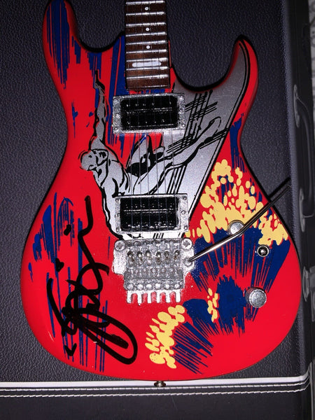 Joe Satriani Signed Surfing With The Alien Mini Guitar PSA DNA