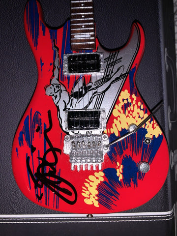 Joe Satriani Signed Surfing With The Alien Mini Guitar PSA DNA