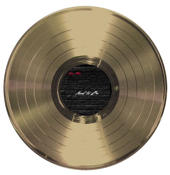 CUSTOM LABELED 33 1/3 RPM LP 12" Gold Record - Rockstar Award - Metalized Gold Record