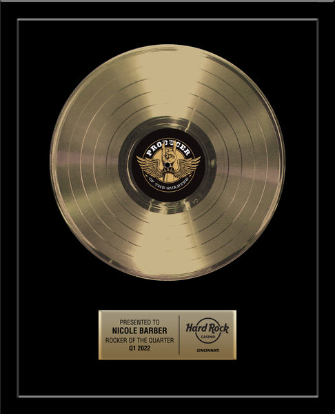 18" x 22" Framed 12" Gold Record - Basic Framed Rockstar Award - Metalized Gold Record
