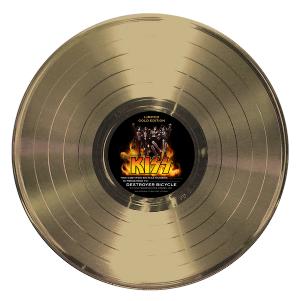 CUSTOM LABELED 33 1/3 RPM LP 12" Gold Record - Rockstar Award - Metalized Gold Record