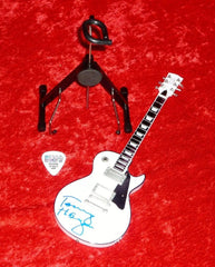 Tommy Thayer from KISS Autographed Miniature Pearl White Electric Handcrafted Guitars