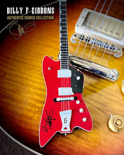 Billy F Gibbons AUTOGRAPHED COLLECTION Signature 1:4 Scale Mini Guitar Models - 1ST EDITION 2023