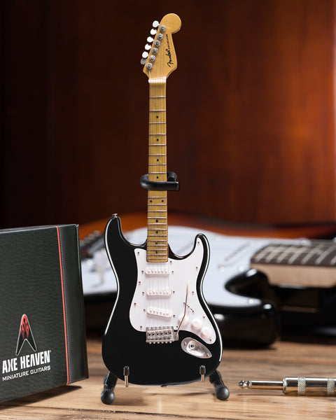 Fender™ Strat™ Classic Black Miniature Guitar Replica - Officially Licensed
