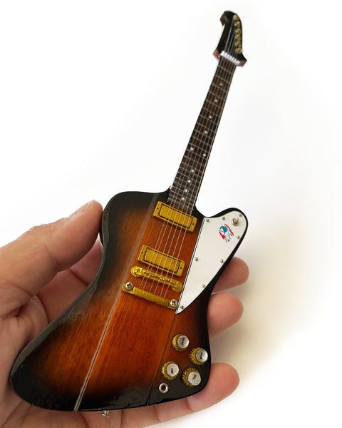 Tom Petty Signature Gibson Firebird V Sunburst Miniature Guitar Model - Red & Blue Logo