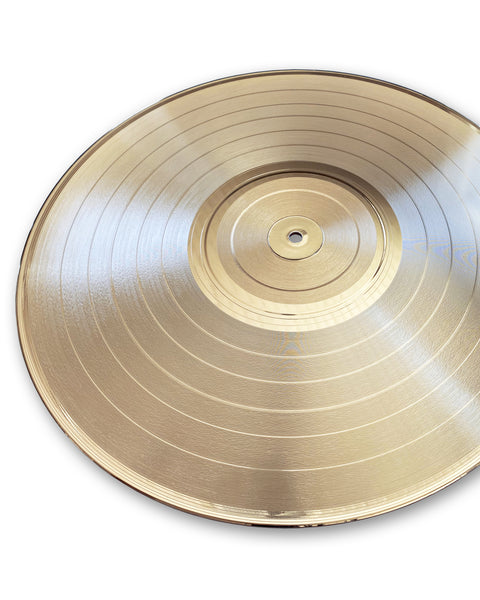 Gold Blank Record Blank 33 1/3 Vinyl LP - Metalized Gold 12" Record Music Award