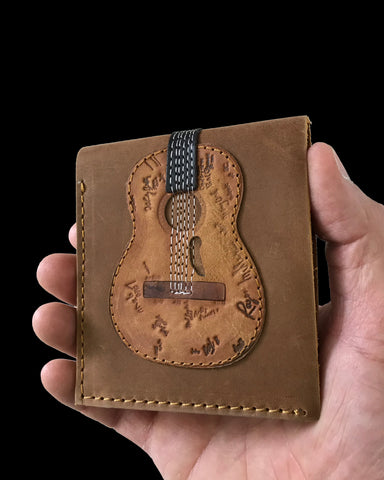 Trigger Acoustic Signature Guitar Wallet - Handmade from Genuine Leather
