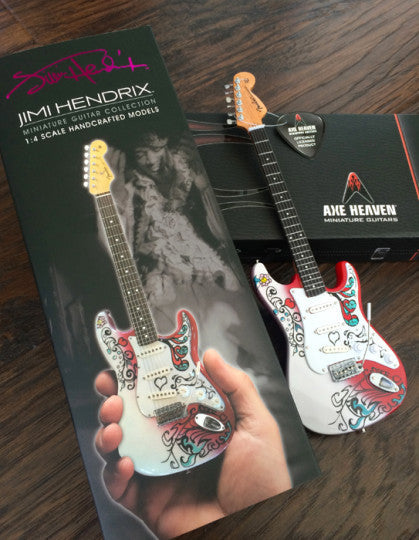 Officially Licensed Jimi Hendrix Miniature Guitar Set of 3 Includes FREE Bonus Strat