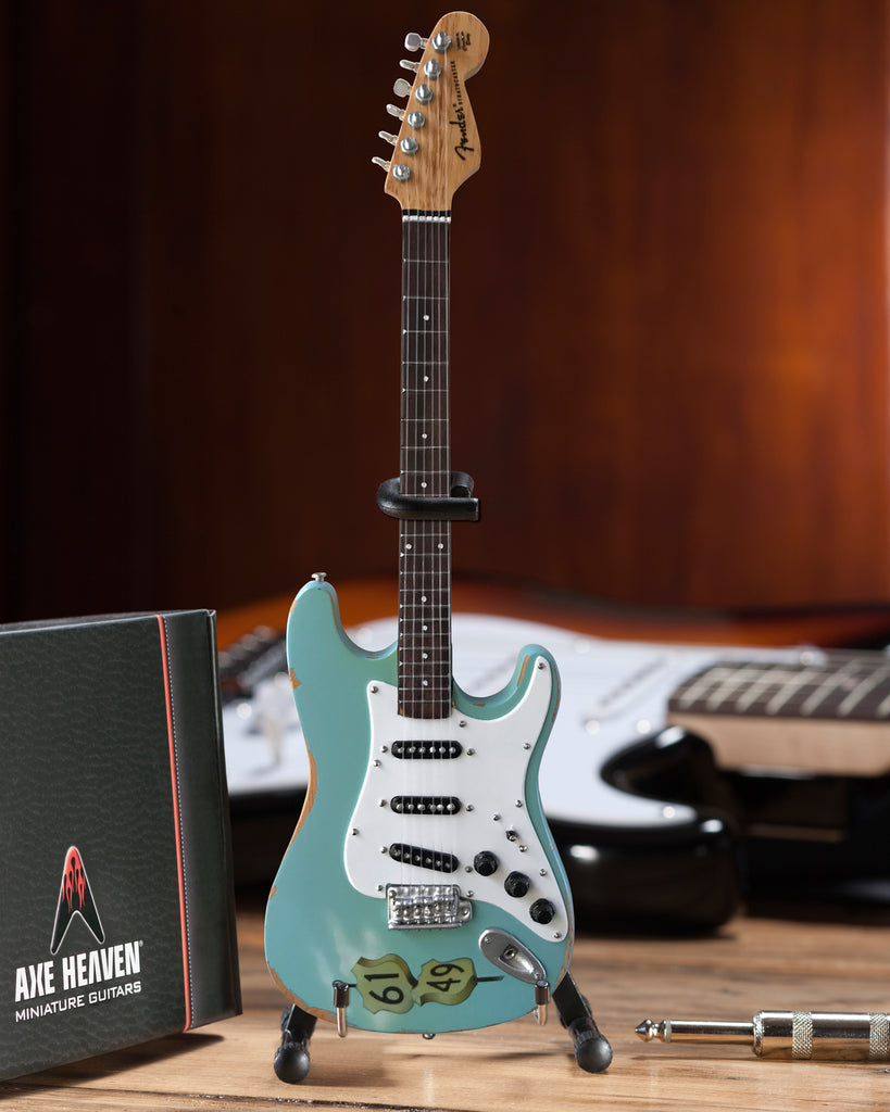 Officially Licensed Kenny Wayne Shepherd Mini Fender™ Strat™ Crossroads Blue Guitar Model