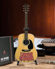 Officially Licensed Lynyrd Skynyrd Logo Natural Finish Acoustic Mini Guitar