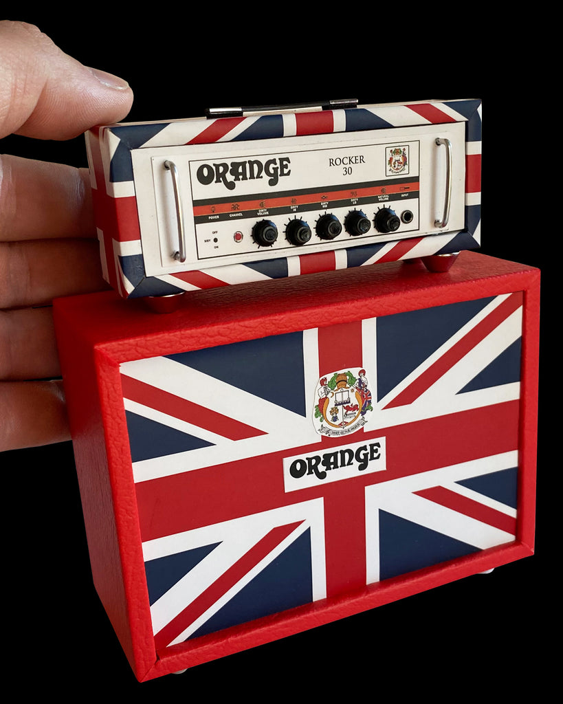 Miniature Orange ROCKER 30 UK Flag Stack Amp Model