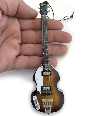 6″ Paul's Sunburst Hofner Bass Mini Guitar Ornament