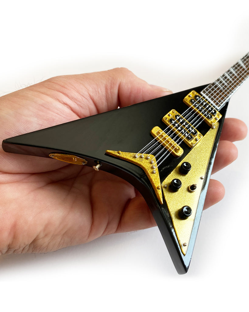 Signature Black V Miniature Guitar Replica Collectible