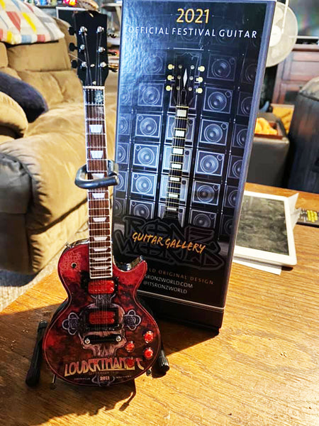 Louder Than Life Festival 2021 Limited Edition RonzWorld Mini Guitar Replica Collectible