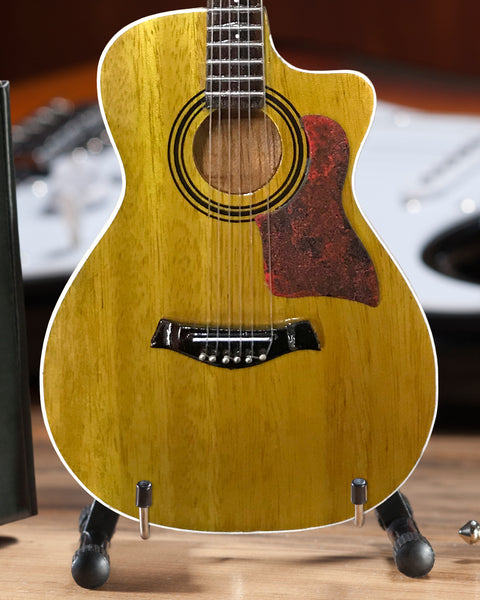 Classic Spruce Top Cutaway Acoustic Miniature Guitar Replica Collectible