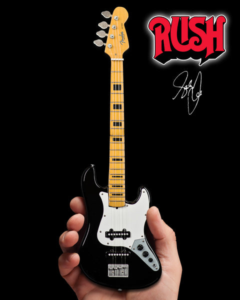Geddy Lee Fender™ Jazz Bass™ with Black Inlays Miniature Bass Guitar Replica - Officially Licensed