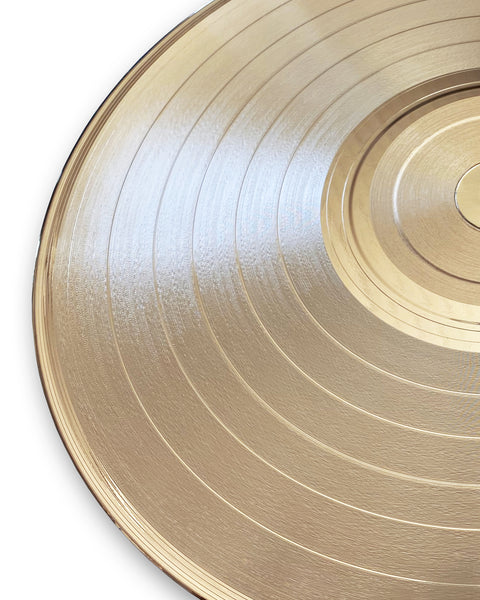Gold Blank Record Blank 33 1/3 Vinyl LP - Metalized Gold 12" Record Music Award