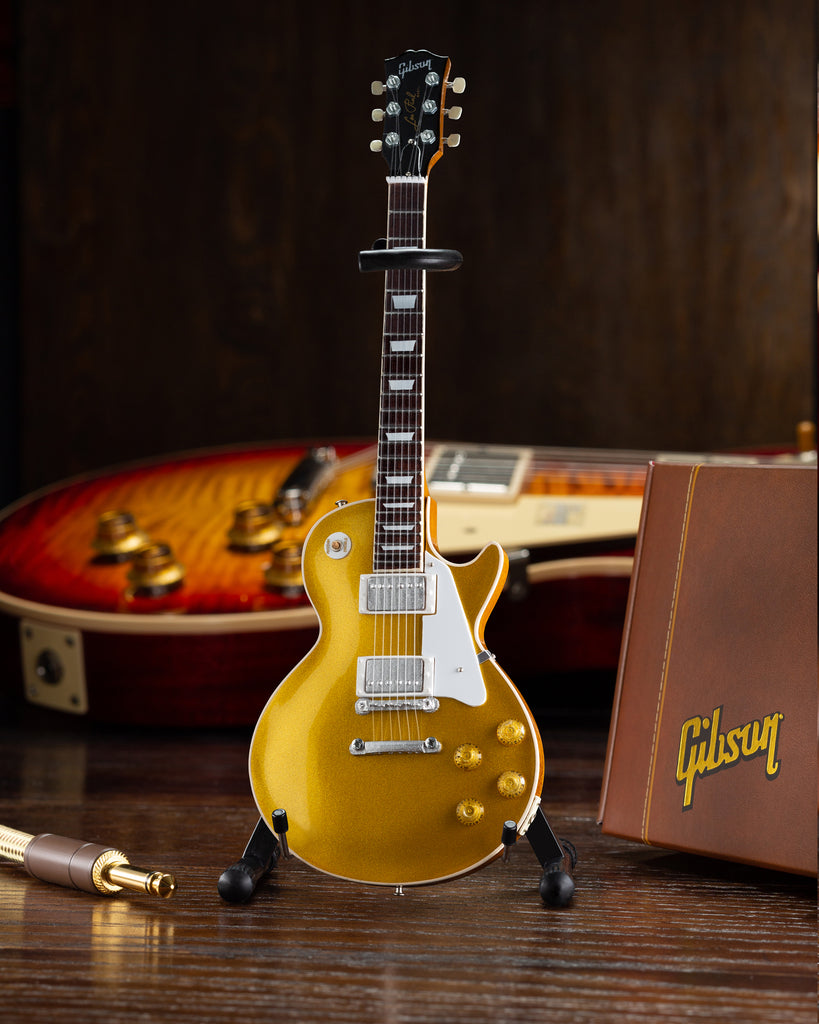 Mini guitare Gibson 1957 Les Paul Gold Axe Heaven – Cadeaux pour