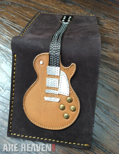 Honey Burst Single Cutaway Electric Guitar Wallet - Handmade from Genuine Leather