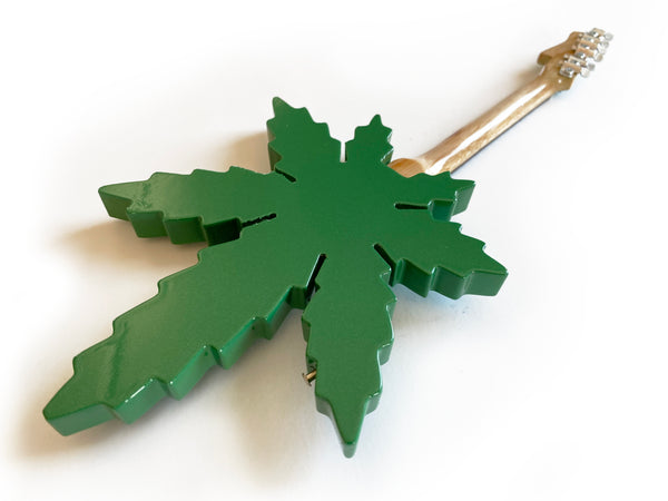 Sweet Leaf Guitars® Mary Jane Marijuana Shape Miniature Guitar Model