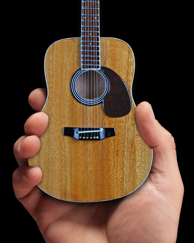 Classic Natural Finish Acoustic Miniature Guitar Replica Collectible