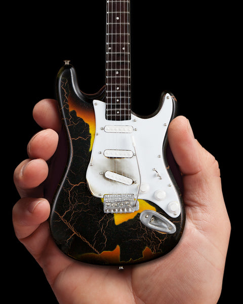 Signature Jimi Hendrix Burnt Fender™ Strat™ Mini Guitar Replica - Officially Licensed