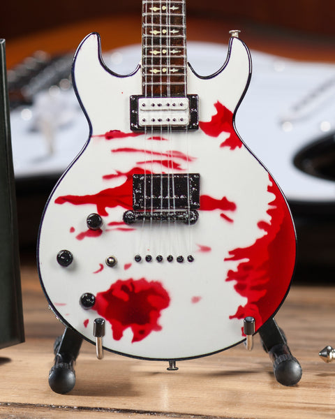 Officially Licensed Zacky Vengeance Blood Splat Schecter Mini Guitar Replica Model