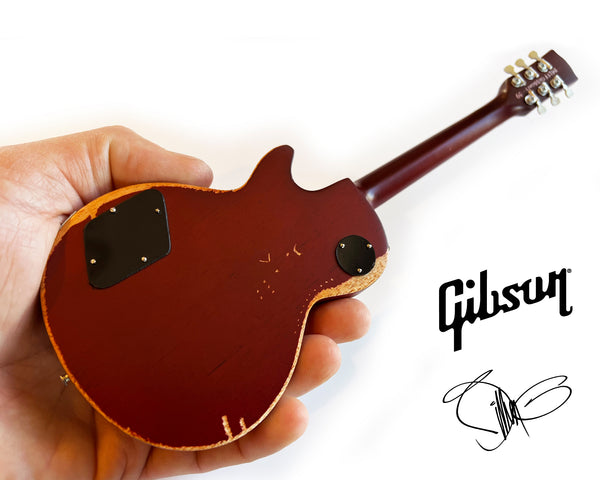 Billy F Gibbons AUTOGRAPHED Aged "Pearly Gates" Gibson Les Paul Mini Guitar Model
