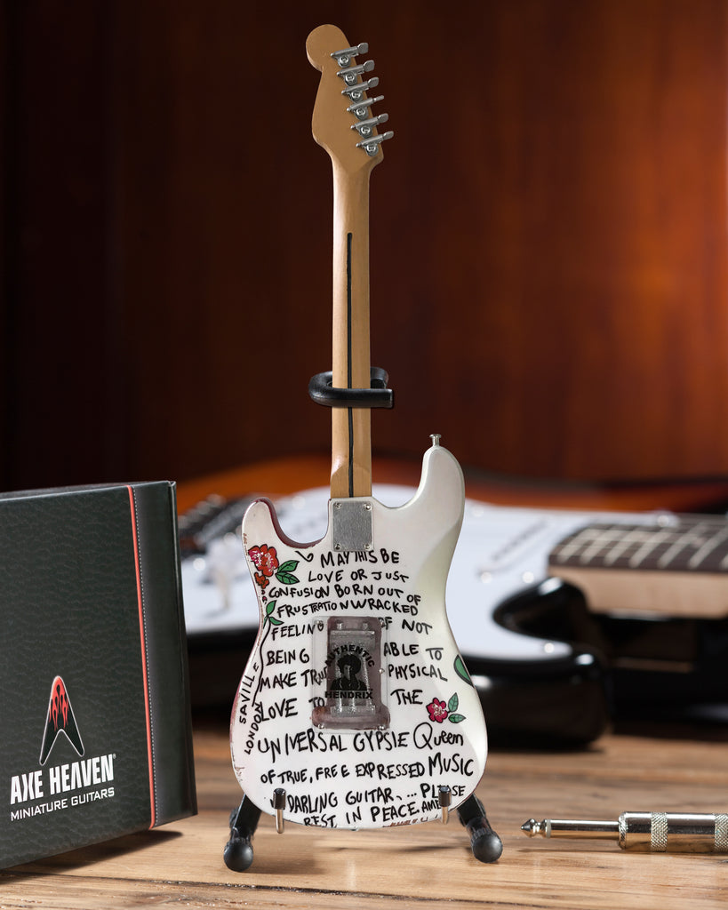 Axman Jimi Hendrix: 1968 White - Miniature Guitar Replica Axman Jimi Hendrix: 1968 White - Miniature Guitar Replica