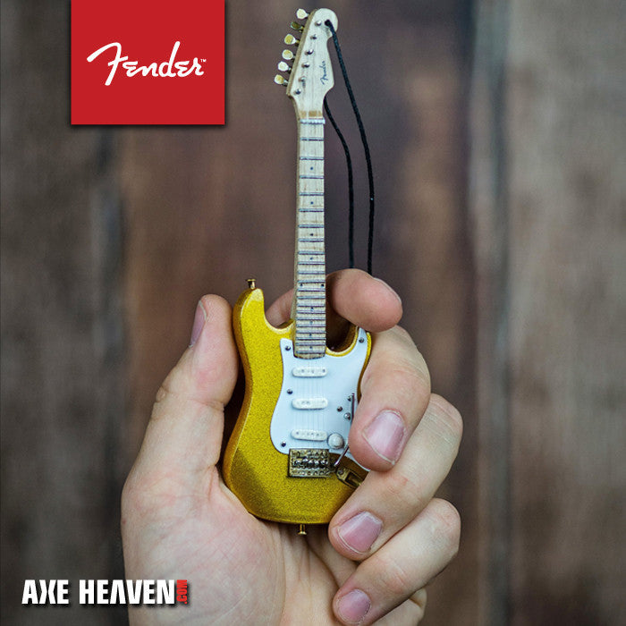 6” FENDER Gold Stratocaster Guitar Ornament