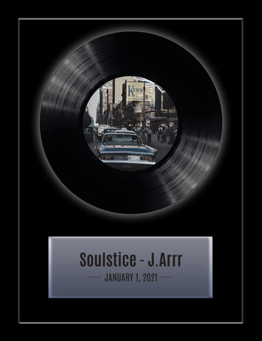 CLASSIC - ARTIST - 11" x 14" Framed 7" Black Record - REAL 45 Single Style Record Achievement Award Award