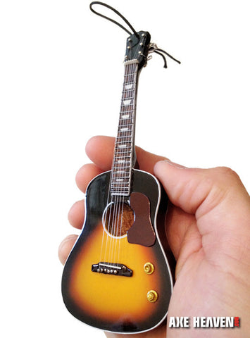 Sunburst Acoustic Guitar Holiday Ornament  6″ Mini Replica Collectible