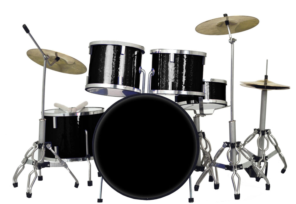 Classic 5-Piece Black Sparkle Drum Set Mini Replica Collectible