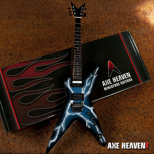 Licensed SET OF 2 Dimebag Darrell Signature Mini Guitars - Lightning Bolt & Slime