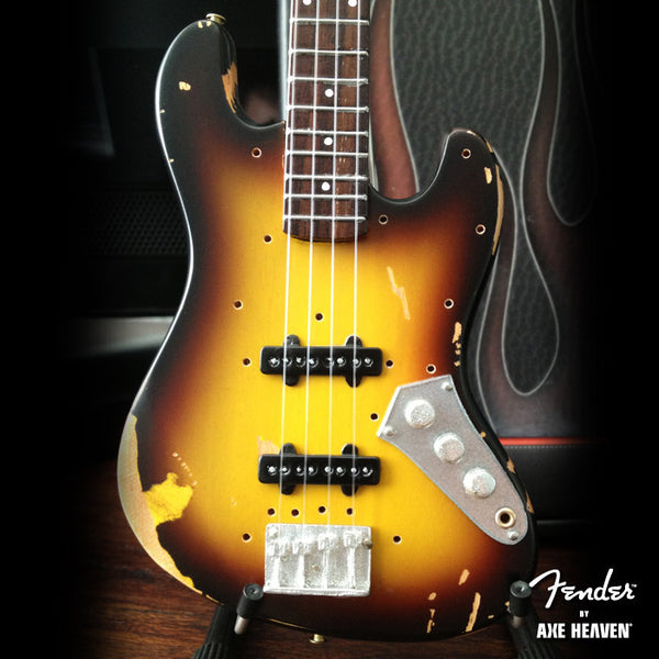 Fender™ Sunburst Jazz Bass™ Custom Shop Mini Guitar - Officially Licensed