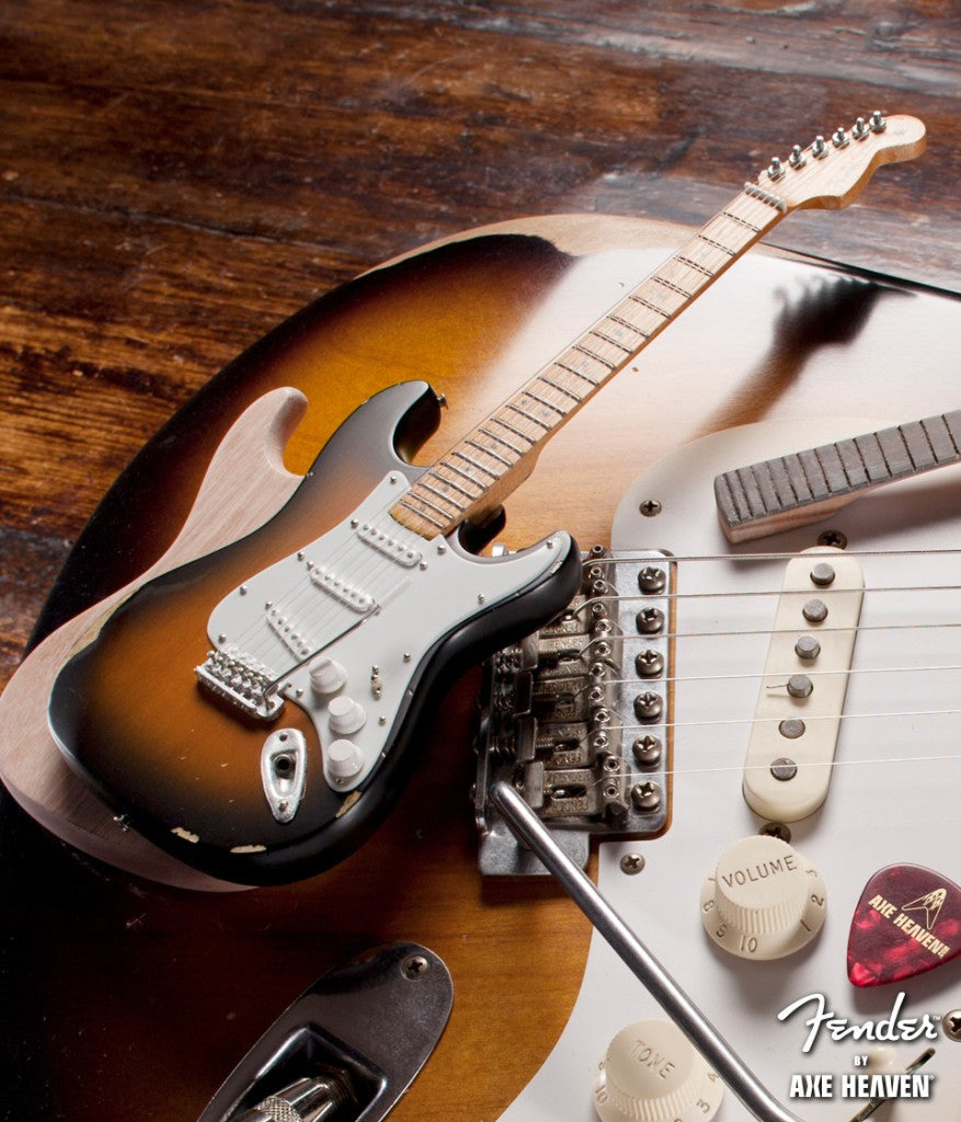 Sunburst Road Worn™ Fender™ Strat™ Miniature Guitar Replica - Official ...