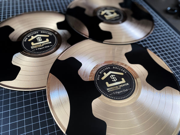 ART RECORD - 18" x 22" Framed 12" Gold Record - Deluxe Framed Rockstar Award