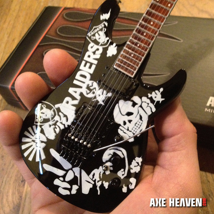 Jeff Hanneman Signature Raiders Tribute Mini Guitar Replica Collectible